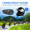 Picture of EJEAS Q7 Motorcycle Helmet Bluetooth Intercom, Motorcycle Bluetooth 5.1 Headset with CVC Noise Reduction and FM Radio Function, Connect Up to 7 Riders for Snowmobile/ATV/Dirt Bike (2 Pack)