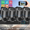 Picture of 4CH AHD Wired DVR Video Security Camera System Built in 512GB Hard Disk, Night Vision with 4 * 1080P HD Waterproof Bullet Cameras Indoor/Outdoor CCTV Surveillance Camera with 4 * 60cm BNC Cables