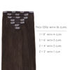 Picture of WENNALIFE Clip in Hair Extensions, 24 Inch 120g 7pcs Light Dark Brown Hair Extensions Clip in Human Hair Remy Clip in Hair Extensions Real Human Hair Double Weft