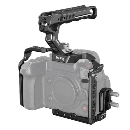 Picture of SMALLRIG GH6 Cage Kit, Full Cage with Top Handle & Cable Clamp for Panasonic LUMIX GH6, with Integrated NATO Rail, Cold Shoe Mount and Quick Release Plate for Arca - 3785