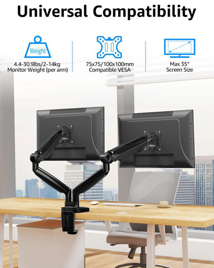 GetUSCart- MOUNTUP Ultrawide Dual Monitor Arm for Max 35 Inch Screen ...