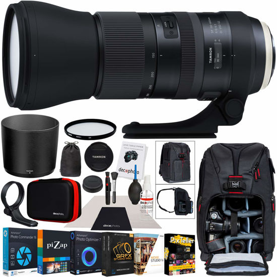 Tamron SP 150-600mm F/5-6.3 Di VC USD G2 Zoom Lens A022 for Nikon F-Mount  Full Frame FX and DX Format DSLR Bundle w/Deco Gear Backpack + Multicoated 