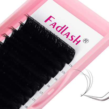 Picture of Lash Extension Double Layer Easy Fan Volume Lashes Faux Mink Volume Lash Extensions Soft Super Thin Auto-Fan Eyelash Extension Supplies (0.05-D, 15-20mm Mixed Tray)