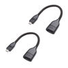 Picture of Cable Matters 2-Pack 8K / 4K 120Hz Micro HDMI to HDMI Adapter (Micro HDMI Adapter) in Black, 6 Inches with HDR Support for Raspberry Pi 4 (RPI4) and More