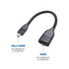 Picture of Cable Matters 2-Pack 8K / 4K 120Hz Micro HDMI to HDMI Adapter (Micro HDMI Adapter) in Black, 6 Inches with HDR Support for Raspberry Pi 4 (RPI4) and More