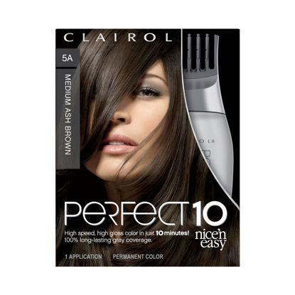 Picture of Clairol Nice'n Easy Perfect 10 Permanent Hair Color, 5A Medium Ash Brown, Pack of 1