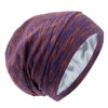 Picture of Silk Satin Lined Bonnet Sleep Cap - Adjustable Stay on All Night Hair Wrap Cover Slouchy Beanie for Curly Hair Protection for Women and Men - Mixed Purple