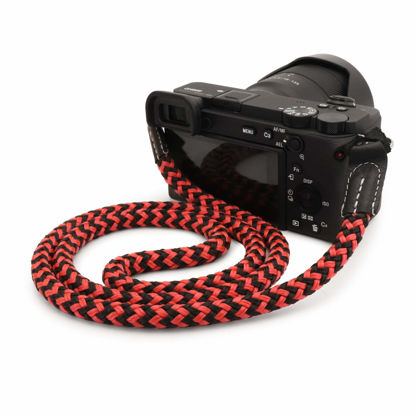 Picture of MegaGear SLR, DSLR Camera Wrist Strap(Large) - Black/Red, large - 100cm/39inc (MG)