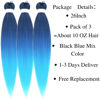 Picture of Ombre Blue Braiding Hair Pre Stretched Kanekalon Braiding Hair