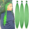 Picture of Pastel Green Braiding Hair Pre Stretched Kanekalon Prestretched Braiding Hair