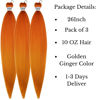 Picture of Golden Ginger Braiding Hair Pre stretched Kanekalon Braiding Hair Extensions