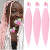 Picture of Cotton Candy Pink Braiding Hair Pre Stretched Kanekalon Braiding Hair