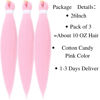 Picture of Cotton Candy Pink Braiding Hair Pre Stretched Kanekalon Braiding Hair