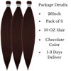 Picture of Chocolate Brown Braiding Hair Pre stretched Kanekalon Braiding Hair Hair Extensions