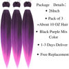 Picture of Ombre Purple Pre Stretched Braiding Hair Kanekalon Braiding Hair