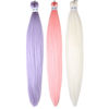 Picture of Pastel Pink White Purple Braiding Hair Pre stretched Kanekalon Multicolor Braiding Hair Packs By Leticia