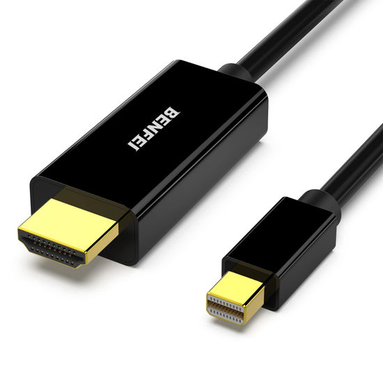 Picture of BENFEI Mini DisplayPort to HDMI Cable, Mini DP to HDMI 15 Feet Cable (Thunderbolt Compatible) with MacBook Air/Pro, Surface Pro/Dock, Monitor, Projector