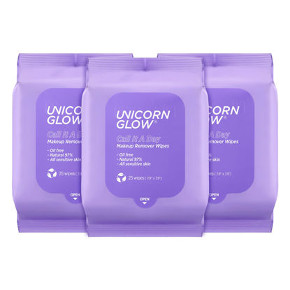 Picture of Unicorn Glow Makeup Remover Cleansing Face Wipes (3 EA)