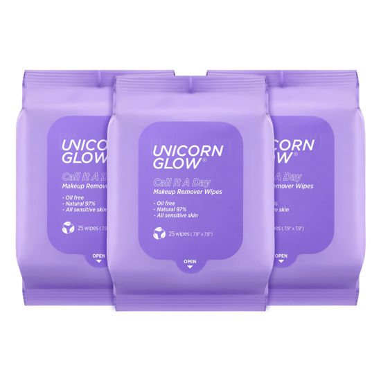 Picture of Unicorn Glow Makeup Remover Cleansing Face Wipes (3 EA)