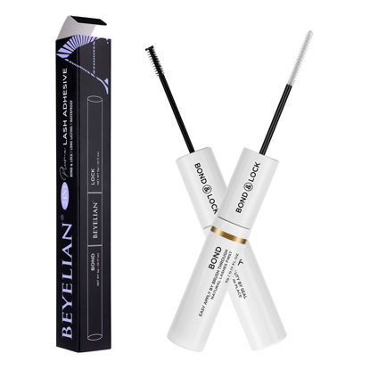 Picture of BEYELIAN Lash Bond and Seal, Cluster Lash Glue for Individual Cluster Lashes DIY Eyelash Extensions Latex Free Aftercare Sealant with Mascara Wand Super Strong Hold 72 Hours