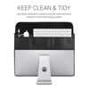 Picture of kwmobile Cover Compatible with 27-28" monitor - With Extra Storage - Don't Touch My Screen White / Black