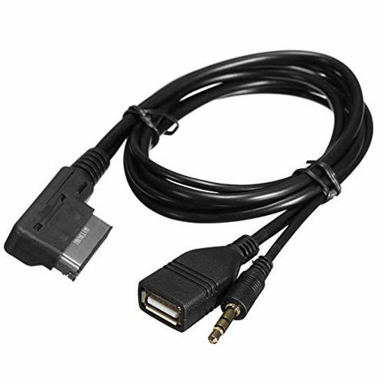 Picture of Audio AMI USB 3.5mm Aux Cable - Keenso 3.5mm USB Adapter AMI MMI Audio Music Interface Cord Charger Cable for S5 Q5 Q7 A3 A4L A5 A1 (1pc) (1 pc)