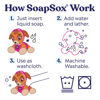 Picture of SoapSox Kids Exfoliant Bath Scrub, Exfoliating Soft Animal Toy Wash Cloth Sponge, Fun Bath Loofah Characters with Soap Pocket Insert for Babies, Kids, Children