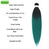 Picture of Ombre Braiding Hair Prestretched Kanekalon Braids Hair Black to Dark Green Hair Extensions