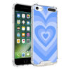 Picture of tharlet Cute iPod Touch 7 Case,iPod Touch 6 Case,iPod Touch 5 Case Clear Blue Love Heart for Women Girls Thin Shockproof Slim Soft TPU Bumper Protective Cover for iPod Touch 5th / 6th / 7th Gen