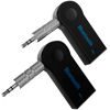 Picture of [2-Pack] Portable Bluetooth Receiver, Boost+ Wireless Aux Adapter for Music Streaming, Handsfree Calls, Dual Device Connection, for Car, Home Stereo, Headphones, Speakers, Black (OSA)