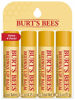 Picture of Burt's Bees Lip Balm Stocking Stuffers, Moisturizing Lip Care Holiday Gift, 100% Natural, Original Beeswax with Vitamin E & Peppermint Oil (4 Pack)