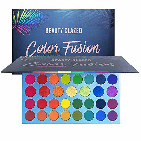 Picture of Beauty Glazed High Pigmented Makeup Palette Easy to Blend Color Fusion 39 Shades Metallic and Shimmers Eyeshadow Sweatproof and Waterproof Eye Shadows