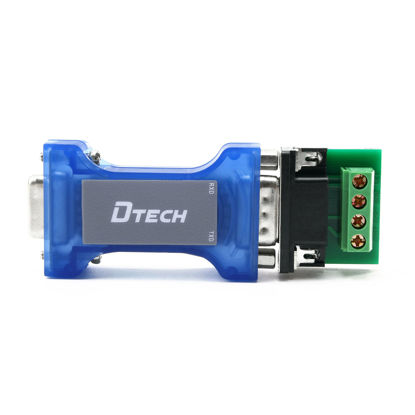 Picture of DTech RS232 to RS485 Converter Serial Communication Data Adapter with TX RX LED Indicators and Terminal Board