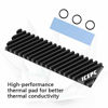 Picture of icepc M.2 Heatsink PS5 PCI-E NVME 2280 SSD Graphene Coating Copper Heat Sink,High Performance SSD Radiator with Thermal Pad for Laptop PC 2280 NGFF Solid State Disk Cooler(70x20x4mm)