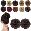 Picture of MORICA 1PCS Messy Hair Bun Hair Scrunchies Extension Curly Wavy Messy Synthetic Chignon for Women (6#(Dark Brown)#)