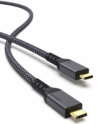 Picture of Maxonar [1Ft] Thunderbolt 4 Cable 40Gbps with 100W Charging and 8K/5K@60Hz Compatible with Thunderbolt 4/3, USB4, and USB C