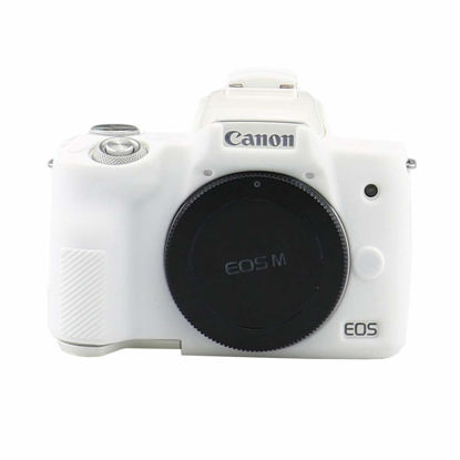 Picture of Easy Hood Case for Canon EOS M50 and M50 II Digital Camera, Anti-Scratch Soft Silicone Housing Protective Cover Protector Skin (White)