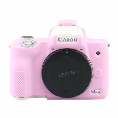Picture of Easy Hood Case for Canon EOS M50 and M50 II Digital Camera, Anti-Scratch Soft Silicone Housing Protective Cover Protector Skin (Pink)