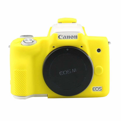 Picture of Easy Hood Case for Canon EOS M50 and M50 II Digital Camera, Anti-Scratch Soft Silicone Housing Protective Cover Protector Skin (Yellow)