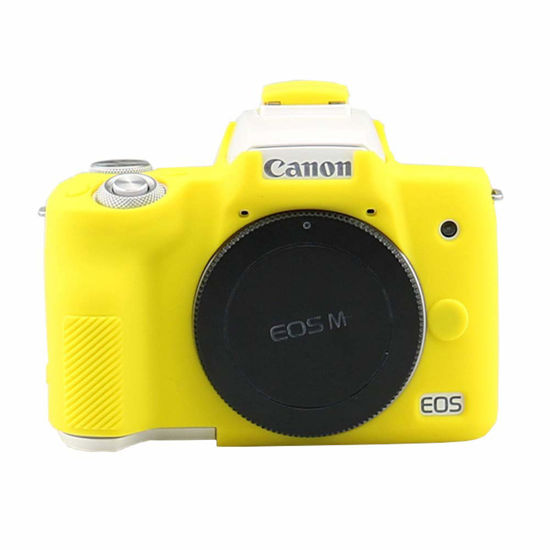 Picture of Easy Hood Case for Canon EOS M50 and M50 II Digital Camera, Anti-Scratch Soft Silicone Housing Protective Cover Protector Skin (Yellow)