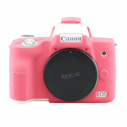 Picture of Easy Hood Case for Canon EOS M50 and M50 II Digital Camera, Anti-Scratch Soft Silicone Housing Protective Cover Protector Skin (Rose)