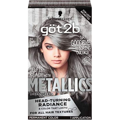 Picture of Got2b Metallics Permanent Hair Color, M72 Dusty Silver