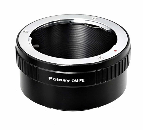 Picture of Fotasy Olympus OM Lens to E Mount Adapter, OM FE Adapter, OM Adapter to FE Mount, Compatible with Sony a7 a7R a7s II III IV a9 a7c Alpha 1 a6600 a6500 a6400 a6300 a6100 a6000 a5100 a5000 ZV-E10