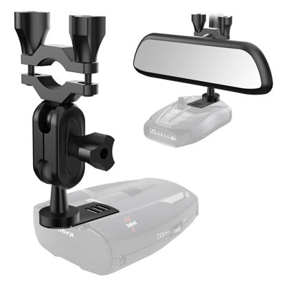 Picture of SDSACZMU Radar Detector Mount, Car Rear View Mirror Radar Detector Mount, for Cobra RAD 480i Radar Detector,Easy to Install (at Least 1 inch of Clear Rod Space is Required for Installation)