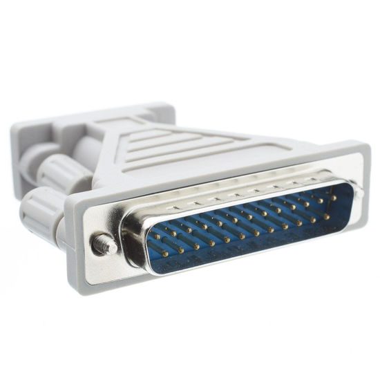 Picture of Cable Central LLC DB9 Female to DB25 Male Serial Cable Adapter - F/M - Female to Male Serial/at Modem Adapter - DB-9 (F) to DB-25 (M) - Gray Color