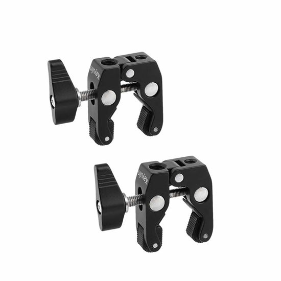 Picture of Kayulin Super Crab Clamp with 1/4"-20 Mounting Points for Photo Studio Kit(2 Piece,Black)