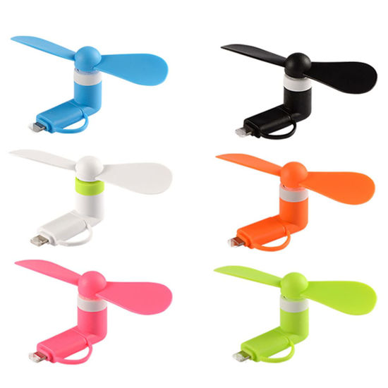 Picture of Gfytdxe Mini Cell Phone Fan - Colorful and Powerful 2-in-1 Fan Compatible for iPhone, iPad, Android Smartphone,Tablet - Cell Phone Summer Accessories - (6-Pack)