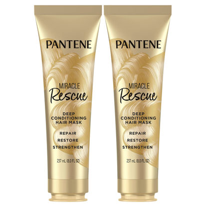 Picture of Pantene Hair Mask, Miracle Rescue Deep Conditioning Treatment, Hydrate Dry Hair, Pack of 2, 8 Oz Each