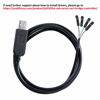 Picture of DTech USB to TTL Serial 3.3V Adapter Cable TX RX Signal 4 Pin 0.1 inch Pitch Female Socket PL2303 Prolific Chip Windows 10 8 7 XP Vista (6ft, Black)