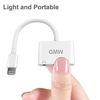 Picture of Lightning to 3.5 mm Headphone Jack Adapter, GMW 3 in 1 Lightning to Dual 3.5 mm Headphone Audio Aux Jack + Lightning Charging Cable Connector Adapter for iPhone 7/7 Plus/8/8 Plus/X and iPad